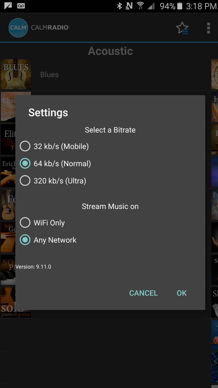 Android app settings screen 