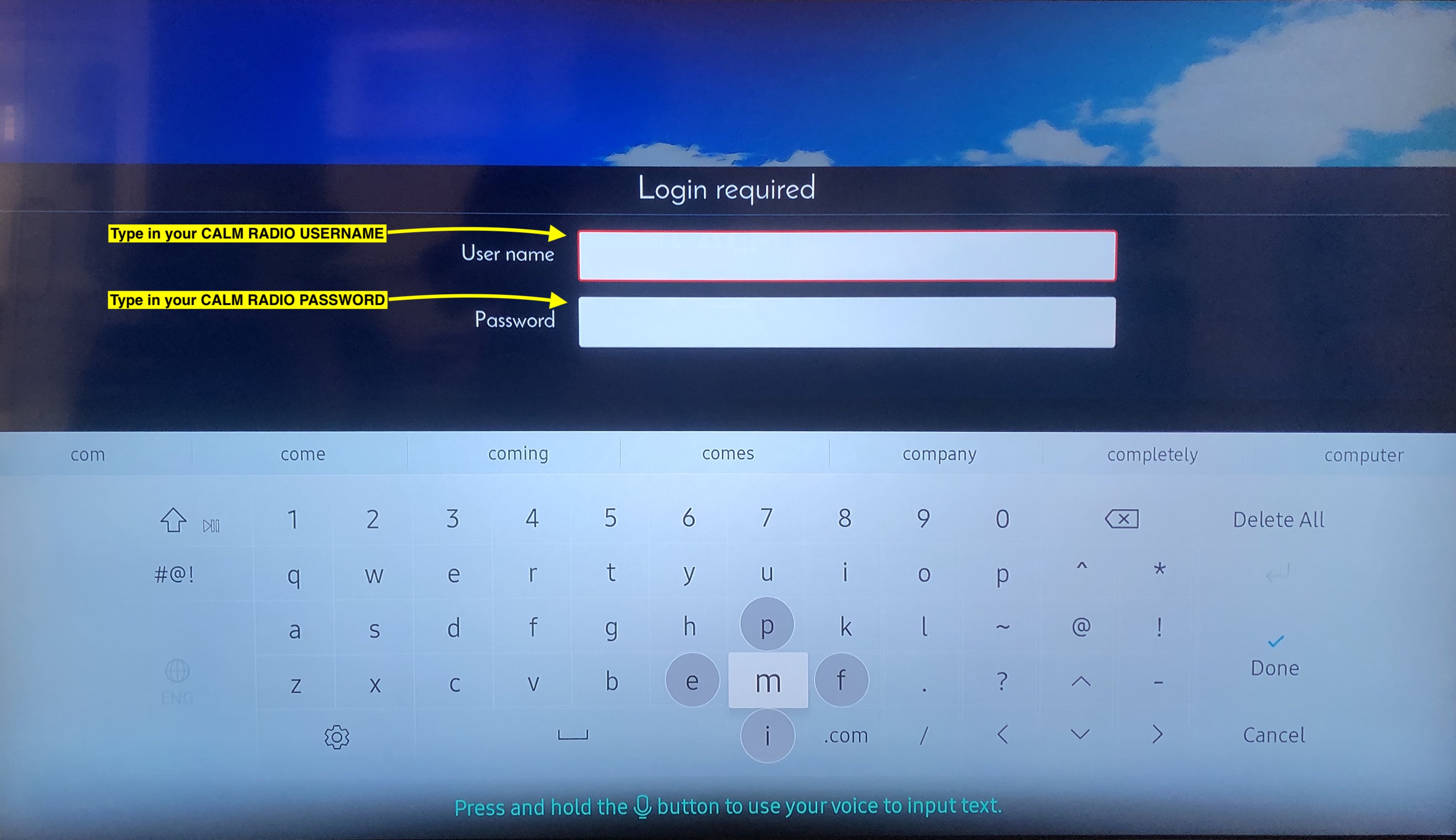 SAMSUNGTV LOGIN