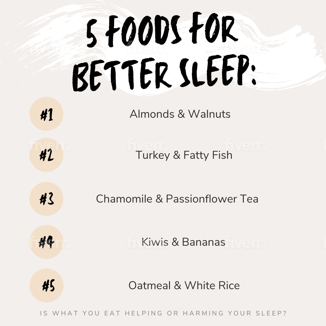 より良い睡眠のための5つの食品