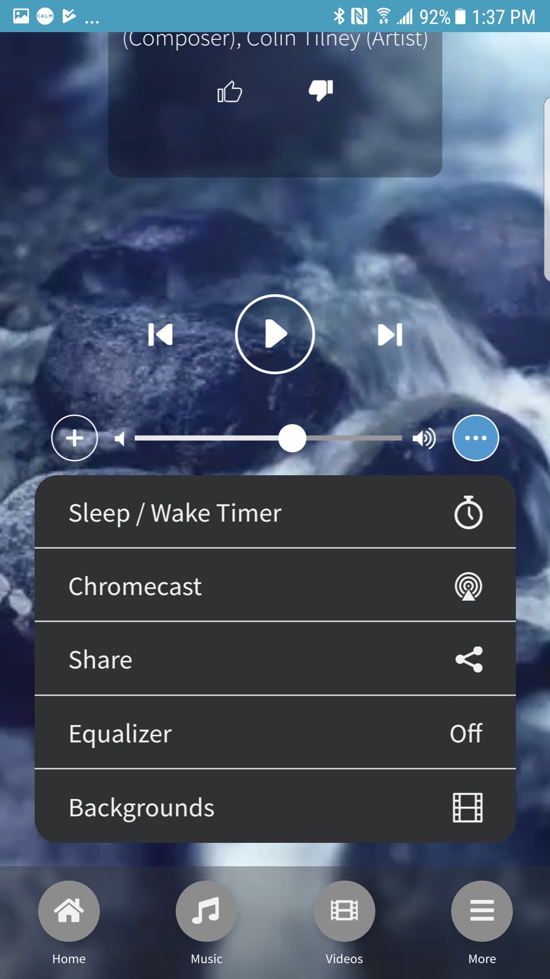 calm app chromecast