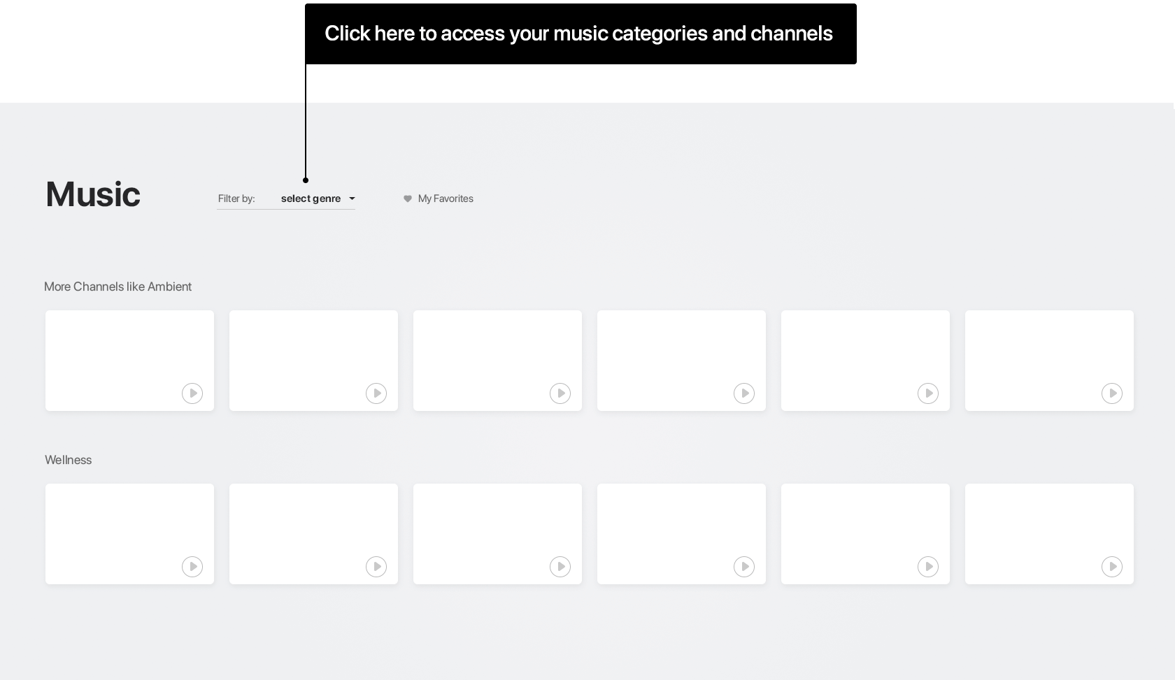 Access to music categories